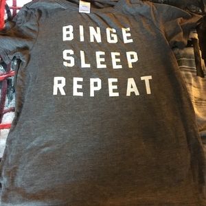 Binge sleep repeat Shirt small
